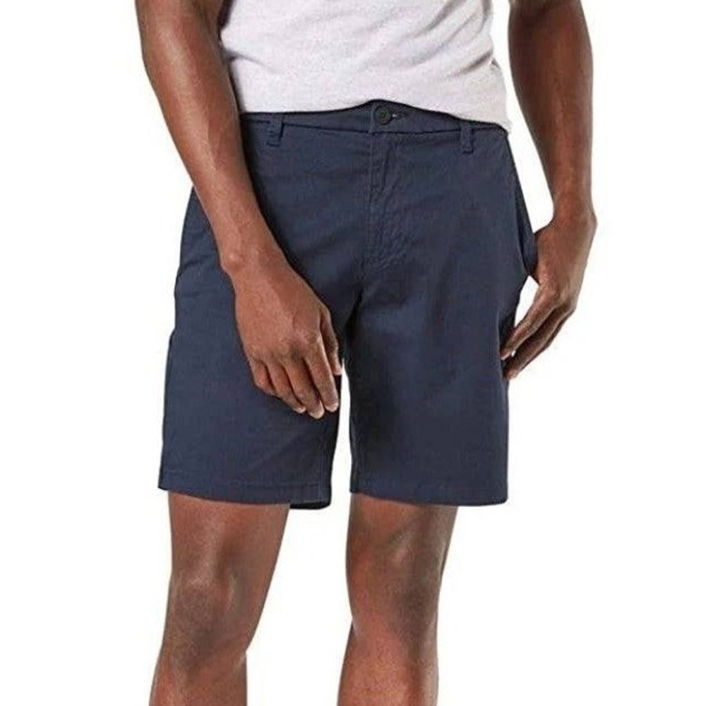 NWT Dockers Men's 36 Blue Ultimate Shorts Chino Shorts Cotton Supreme Flex